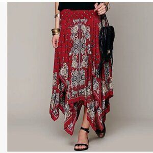 Free People Fly Away Skirt, Red, Size XS